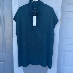 Eileen Fisher Teal Ribbed Knit Top